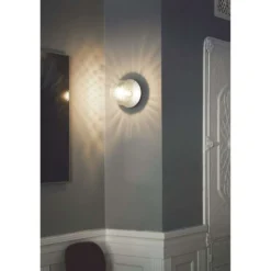 Aplique de pared Nuura Liila 1 Medium, plateado/transparente, IP44, G9