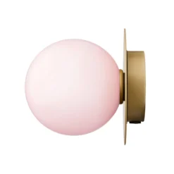 Aplique de pared Nuura Liila 1 Medium, dorado/rosa, IP44, G9