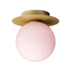 Aplique de pared Nuura Liila 1 Medium, dorado/rosa, IP44, G9