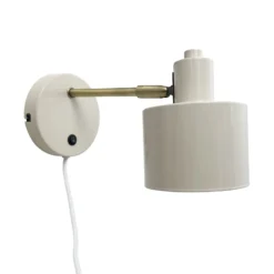 Aplique de pared Ocean de Dyberg Larsen, color beige, saliente de 30 cm