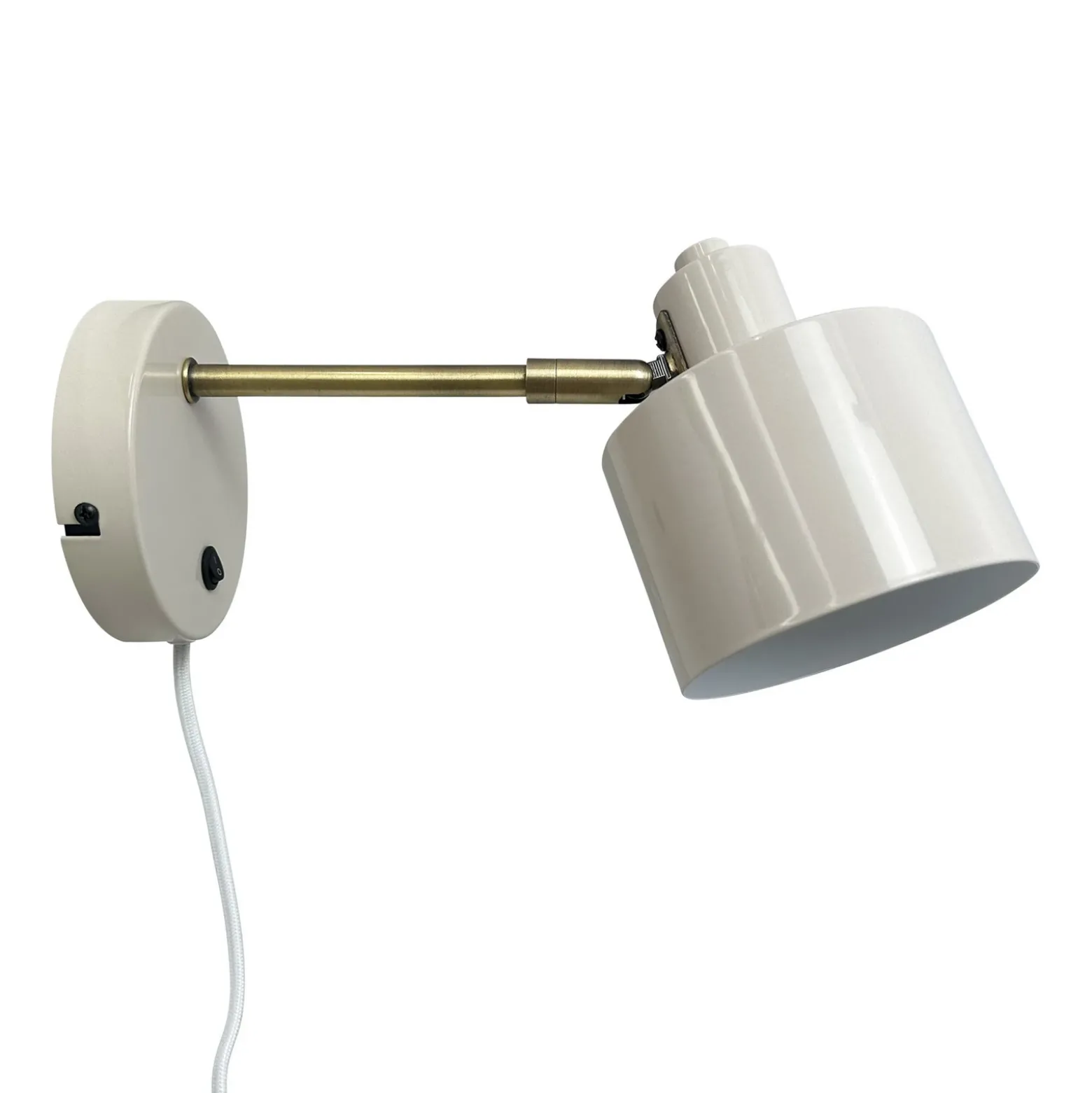 Aplique de pared Ocean de Dyberg Larsen, color beige, saliente de 30 cm