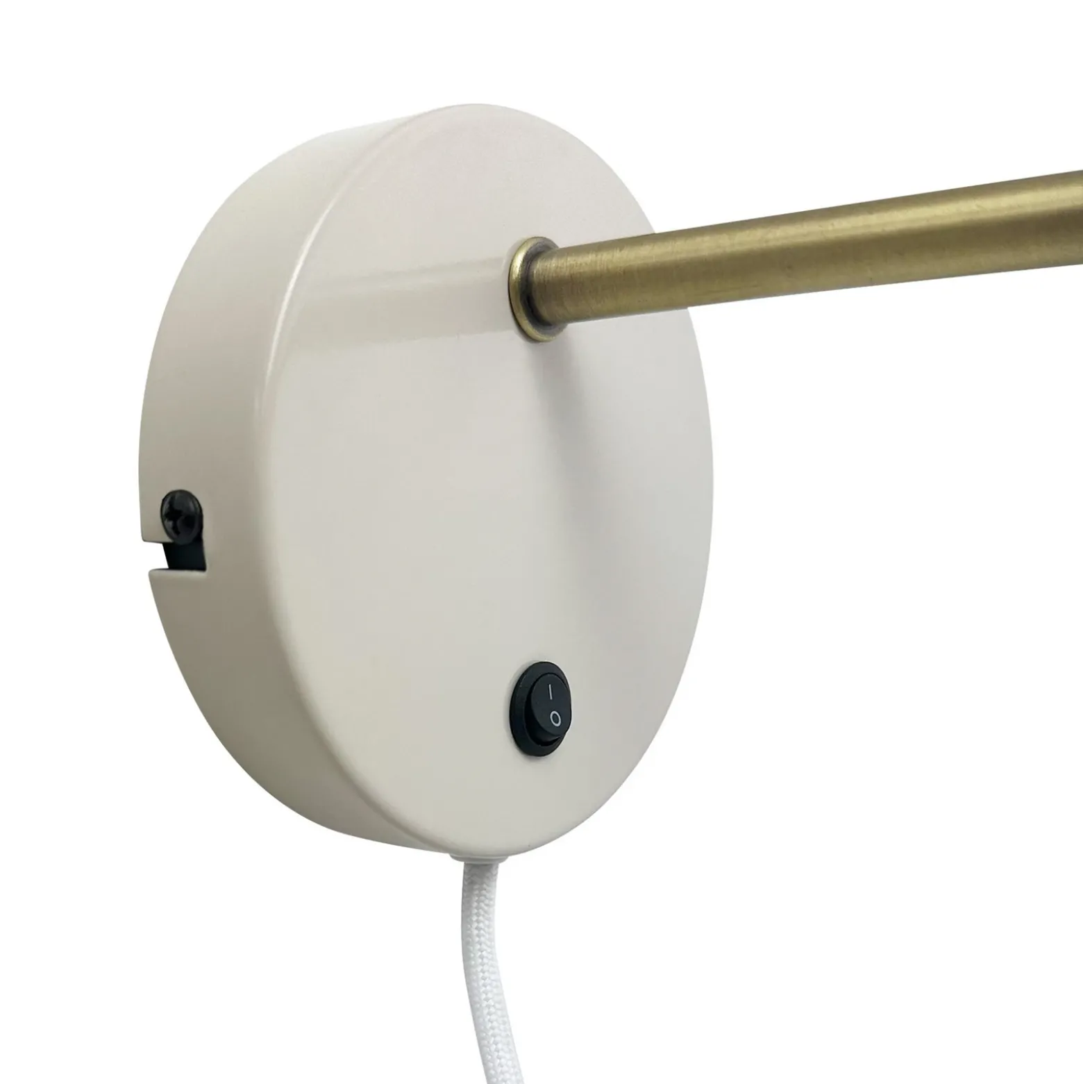 Aplique de pared Ocean de Dyberg Larsen, color beige, saliente de 30 cm