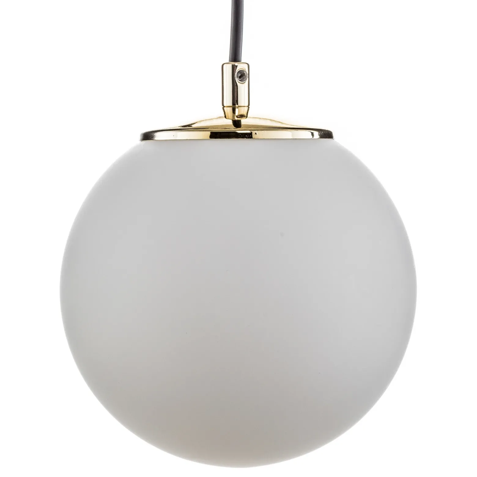 Aplique de pared Ognis K1 con pantalla esférica, negro/dorado