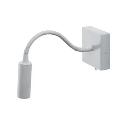 Aplique de pared Ojos, blanco, lámpara de lectura, ajustable, 33 cm, G9