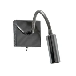 Aplique de pared Ojos, cromo, lámpara de lectura, ajustable, 33 cm, G9