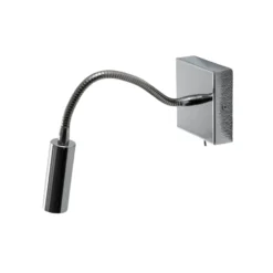 Aplique de pared Ojos, cromo, lámpara de lectura, ajustable, 33 cm, G9