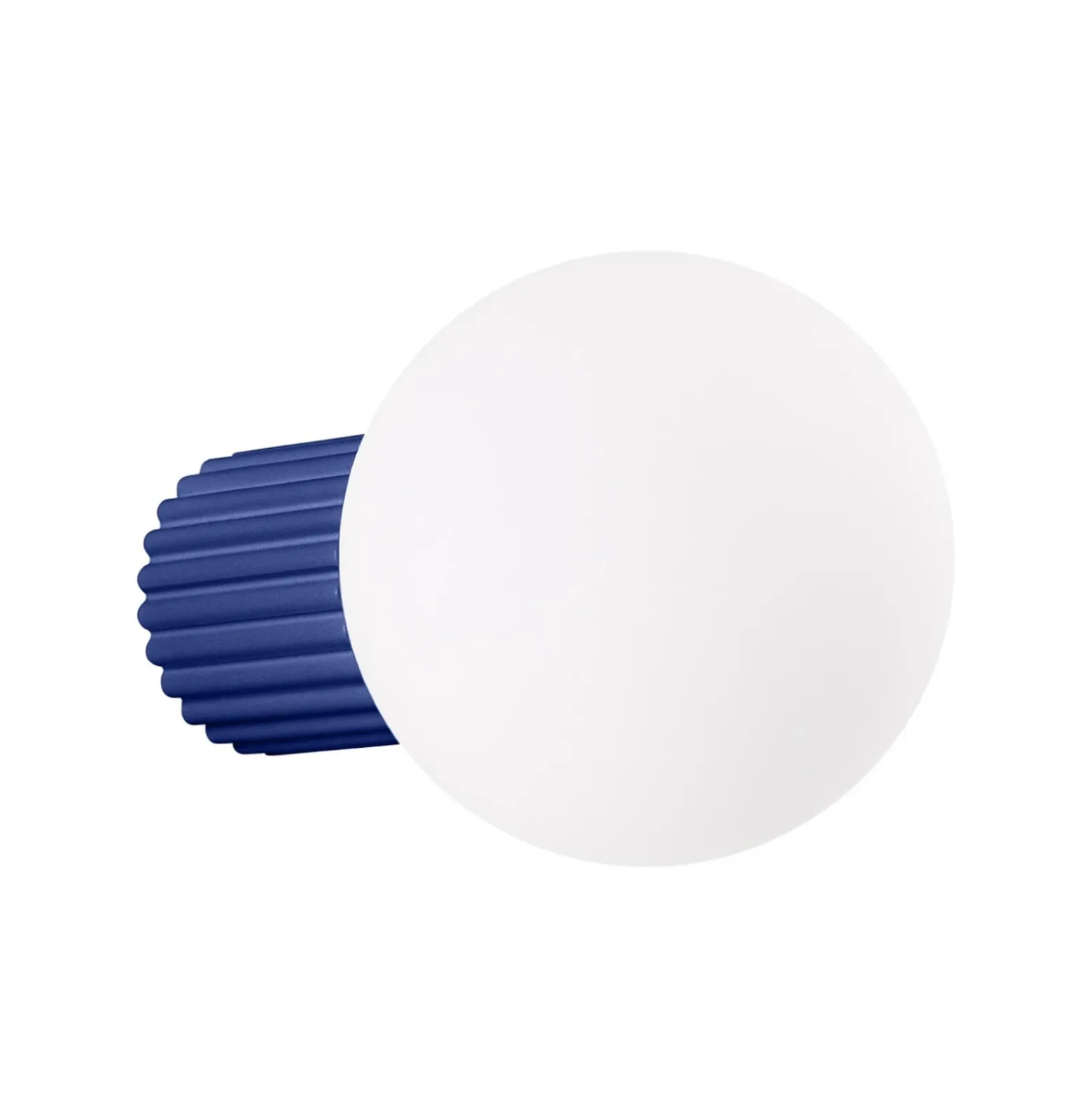 Aplique de pared ORBI, azul ultramar, vidrio/metal, Ø 12 cm, IP44, G9
