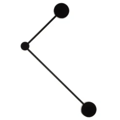 Aplique de pared Orbit II 20/40, negro, 2 luces