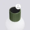 Aplique de pared ORBI, verde oliva, vidrio/metal, Ø 12 cm, IP44, G9