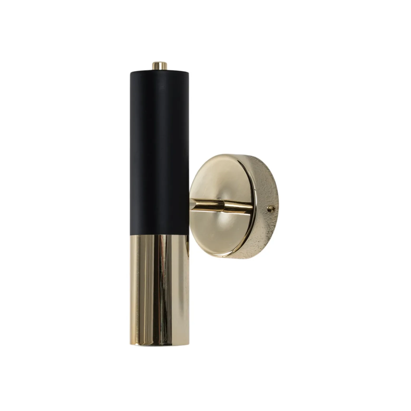 Aplique de pared Orino, negro/dorado, metal, GU10