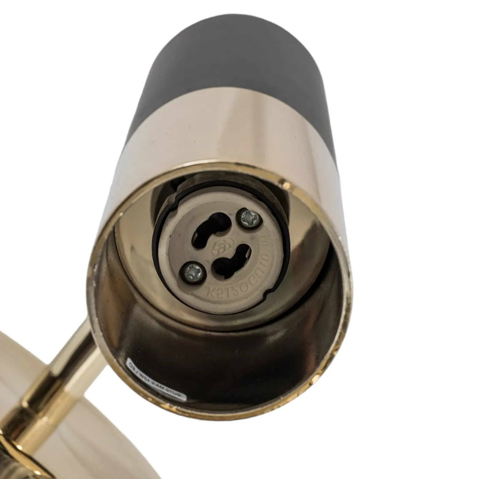 Aplique de pared Orino, negro/dorado, metal, GU10