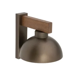 Aplique de pared Oslo, marrón, metal, 20 cm de altura, E27
