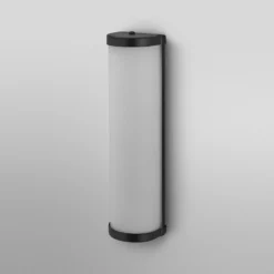 Aplique de pared OSRAM BATHROOM negro, longitud 32 cm, metal/vidrio, IP44