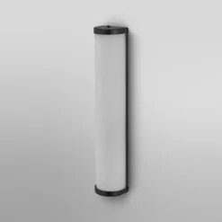 Aplique de pared OSRAM BATHROOM negro, 46 cm de largo, metal/vidrio, IP44