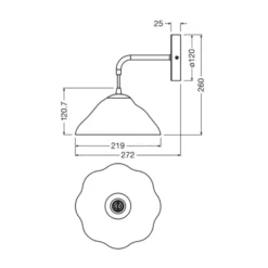 Aplique de pared OSRAM Decor Lotus Leaf, 1 luz, blanca, papel, E14