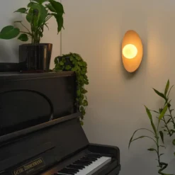 Aplique de pared OSRAM Decor Pearl, beige, fieltro, G9