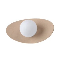 Aplique de pared OSRAM Decor Pearl, beige, fieltro, G9