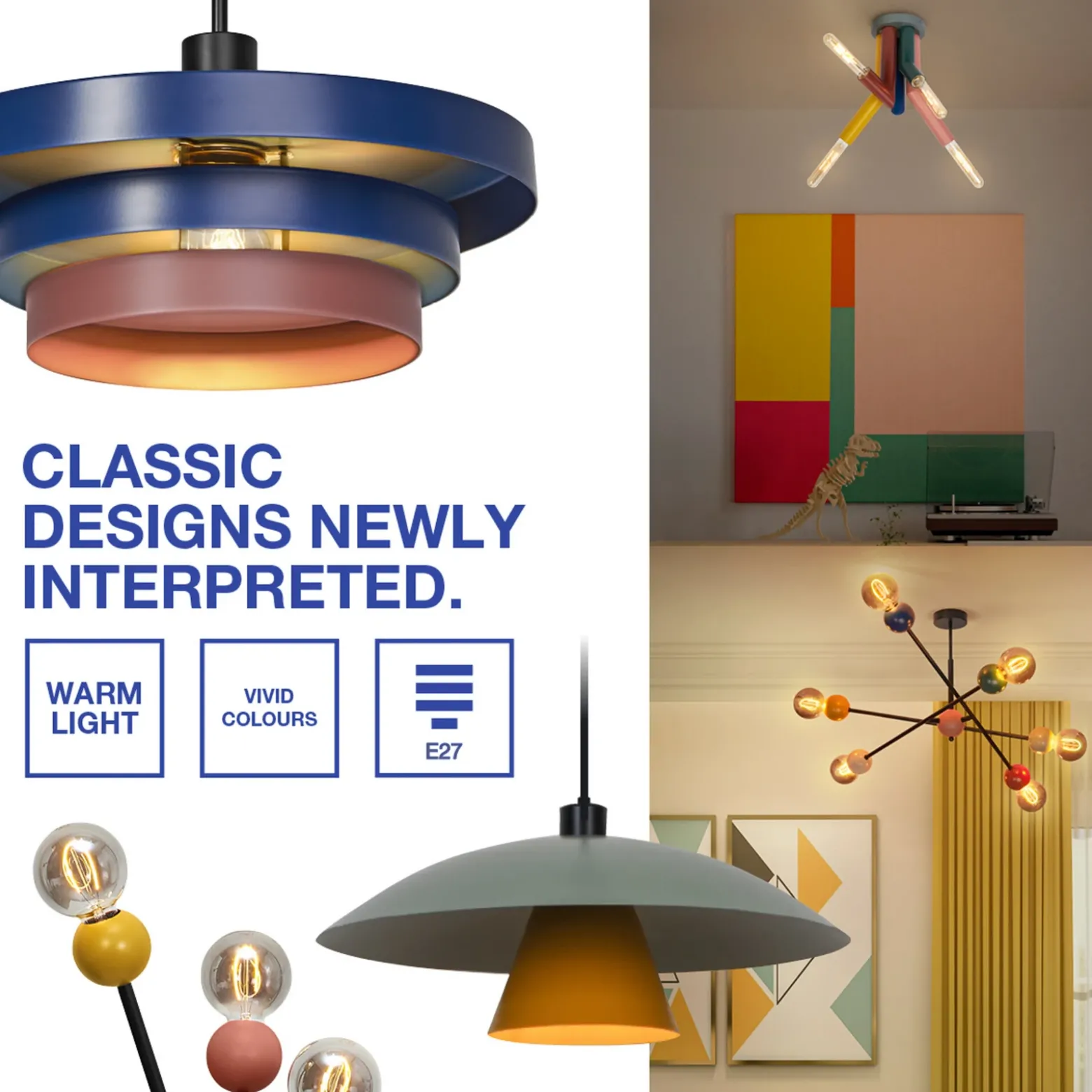 Aplique de pared OSRAM Decor Straw, 1 luz, gris/amarillo, acero, E27