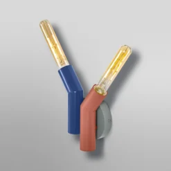 Aplique de pared OSRAM Decor Straw, 2 luces, multicolor, acero, E27