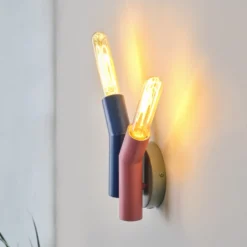 Aplique de pared OSRAM Decor Straw, 2 luces, multicolor, acero, E27