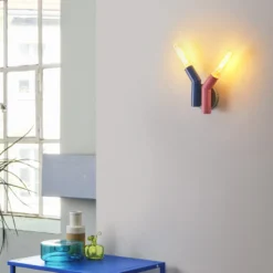 Aplique de pared OSRAM Decor Straw, 2 luces, multicolor, acero, E27