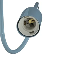 Aplique de pared Oxford, azul, metal, 1 luz, E27, interruptor