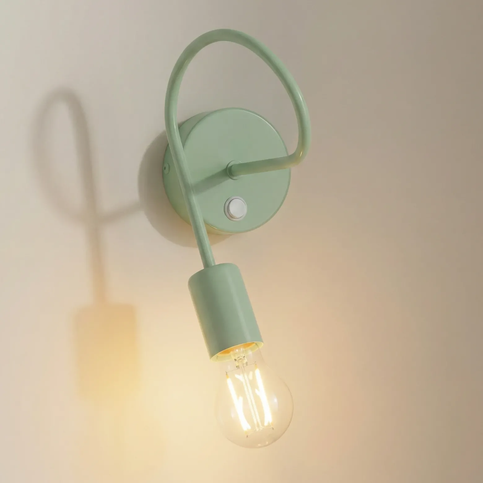 Aplique de pared Oxford, verde, metal, 1 luz, E27