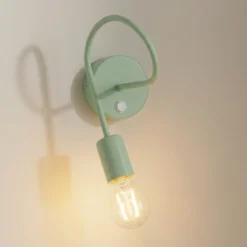 Aplique de pared Oxford, verde, metal, 1 luz, E27