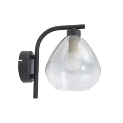 Aplique de pared Pendura de Lindby, Ø 15 cm, negro, cristal
