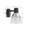 Aplique de pared Pendura de Lindby, Ø 9 cm, negro, cristal