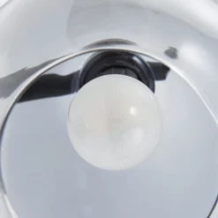 Aplique de pared Pendura de Lindby, Ø 15 cm, negro, cristal