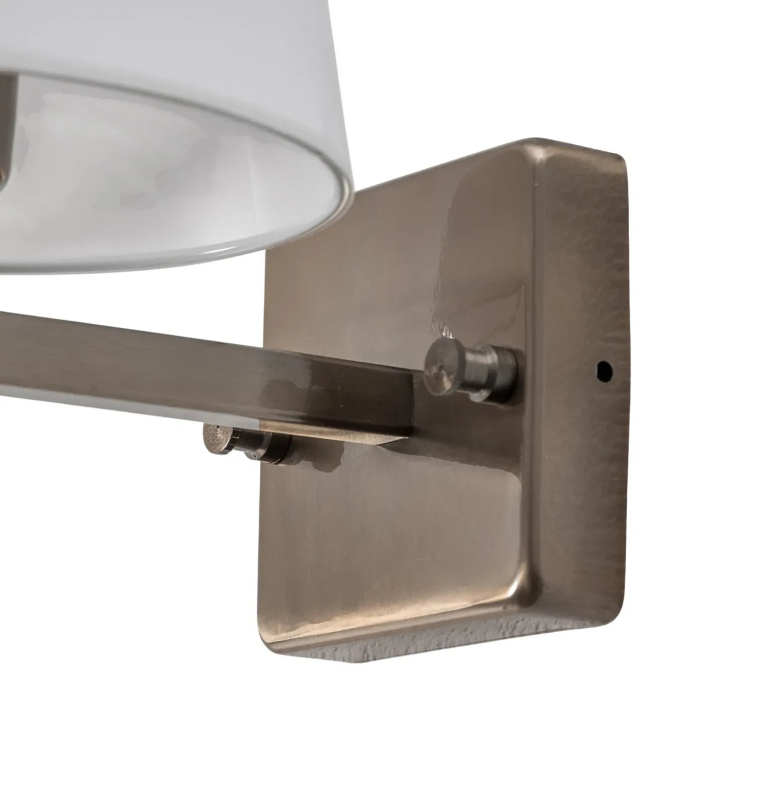 Aplique de pared perfil, dorado/blanco, metal/tejido, altura 30 cm