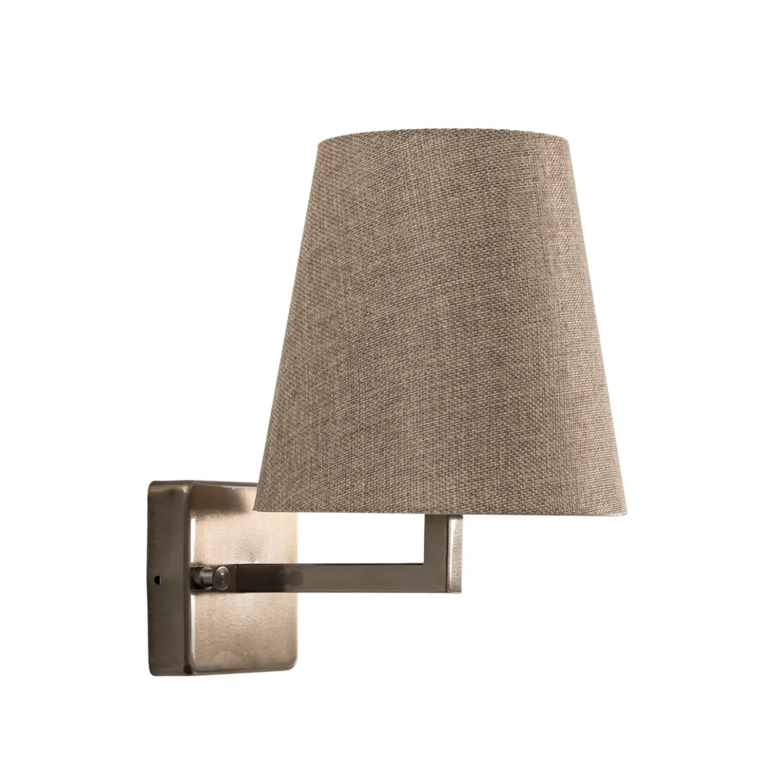 Aplique de pared perfil, dorado/crema, metal/tejido, altura 30 cm