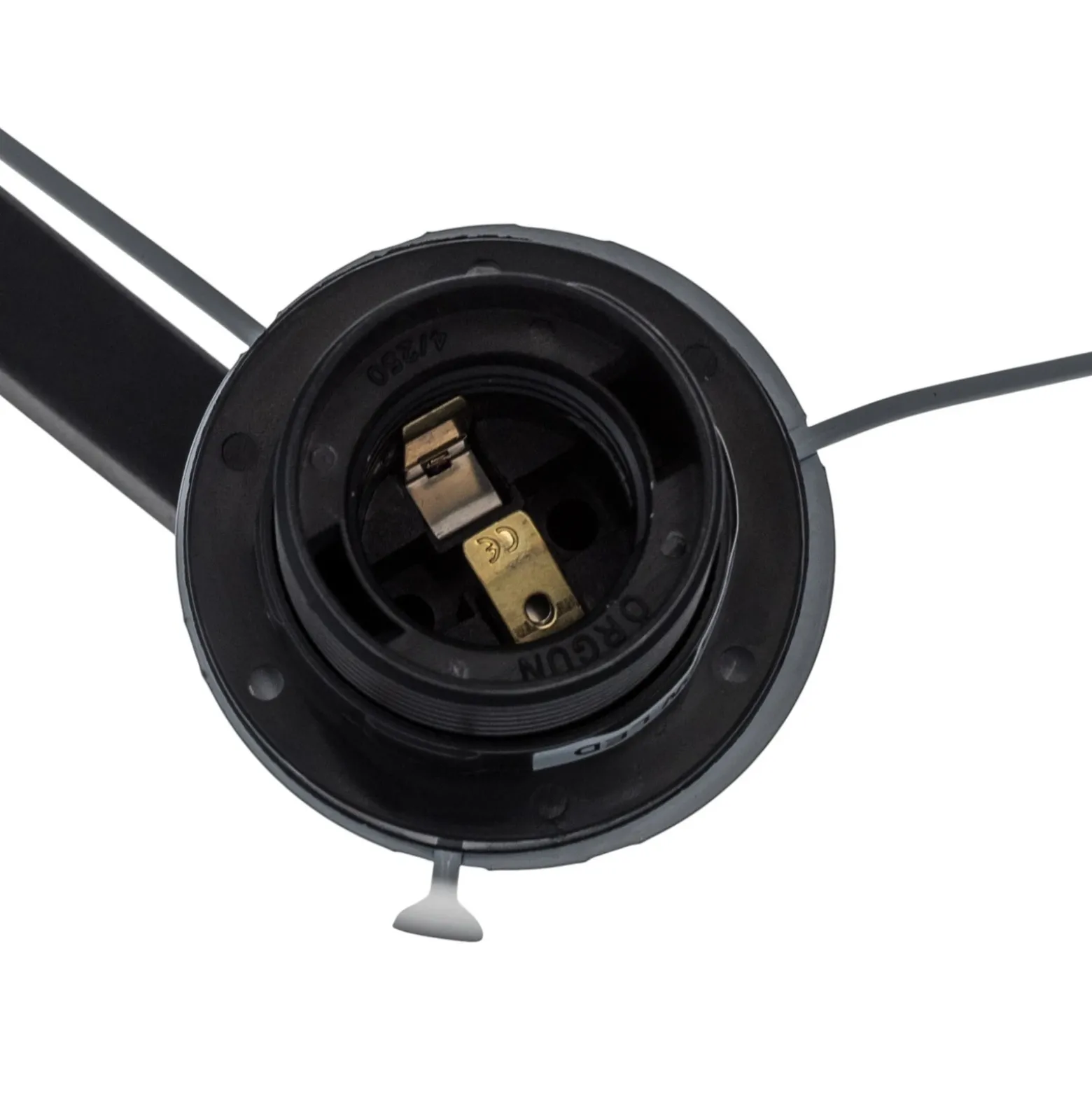Aplique de pared perfil, negro, metal/tejido, altura 30 cm