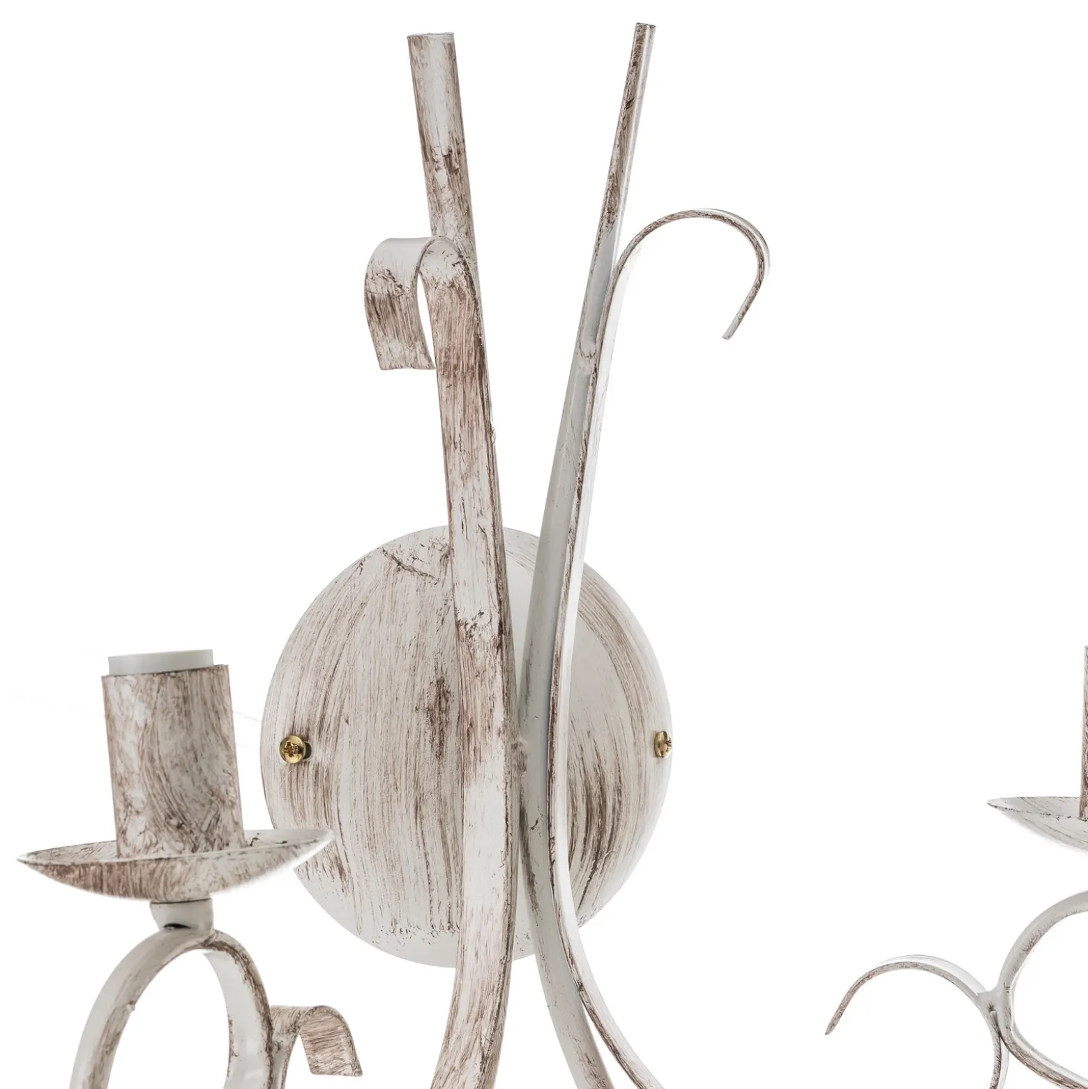 Aplique de pared Pompei, 2 luces, blanco antiguo