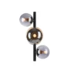 Aplique de pared Popsicle de Paul Neuhaus, negro, cristal, 29 cm, G9