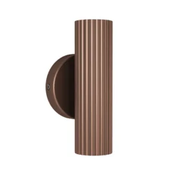 Aplique de pared Portillo, bronce, altura 20 cm, 2 luces. Metal, GU10.