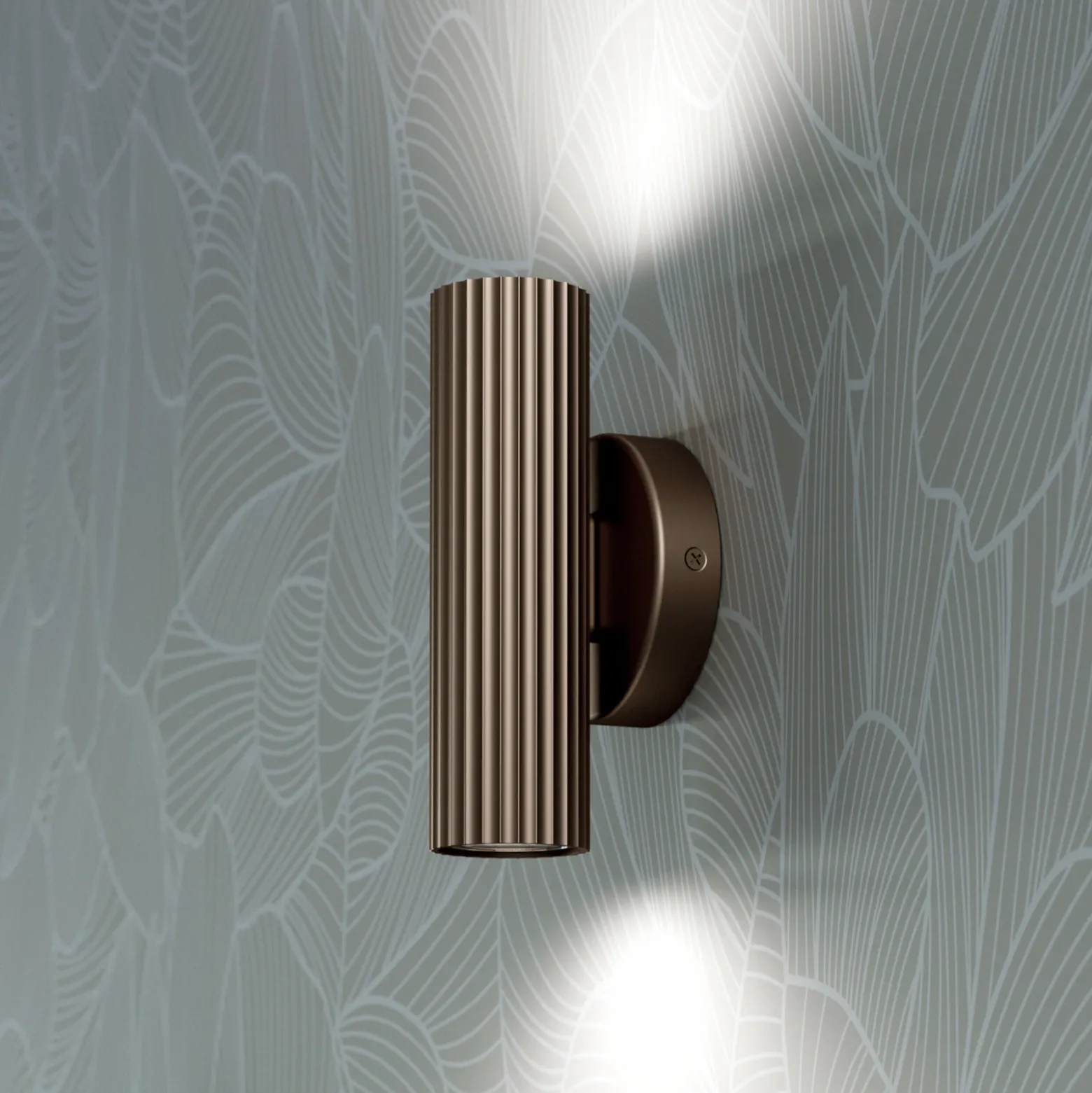 Aplique de pared Portillo, bronce, altura 20 cm, 2 luces. Metal, GU10.
