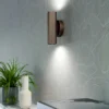 Aplique de pared Portillo, bronce, altura 20 cm, 2 luces. Metal, GU10.