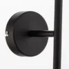 Aplique de pared Pure, 2 luces, negro, horizontal