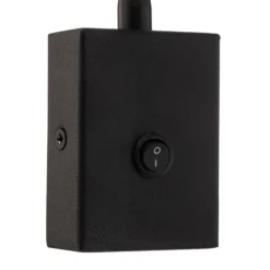 Aplique de pared Raisio, brazo flexible, negro