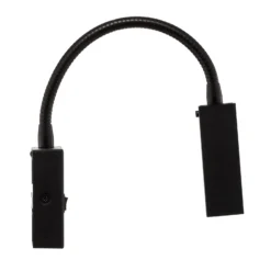 Aplique de pared Raisio, brazo flexible, negro