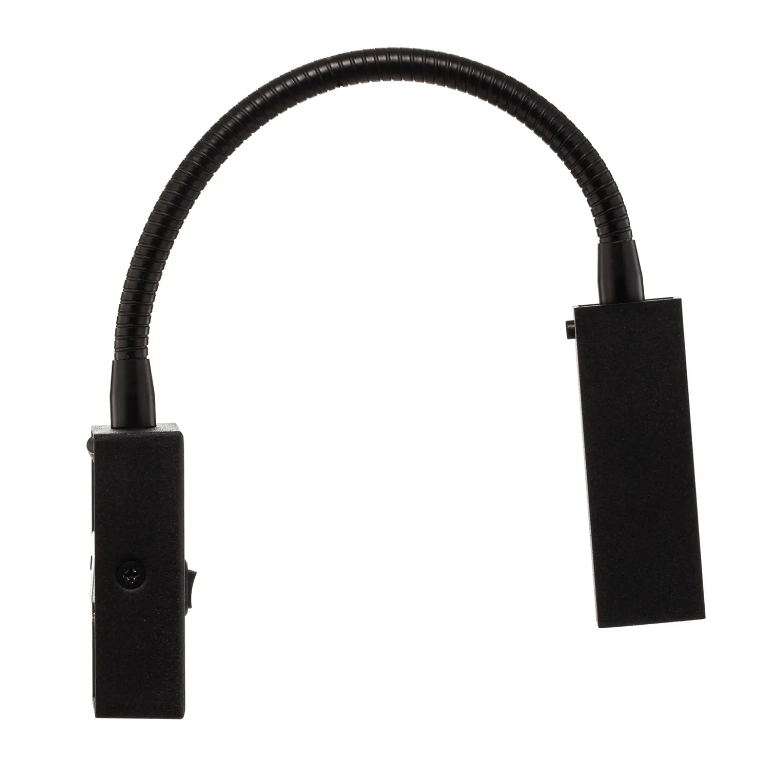 Aplique de pared Raisio, brazo flexible, negro