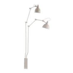 Aplique de pared 814, regulable, 2 luces, blanco