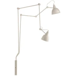 Aplique de pared 814, regulable, 2 luces, blanco
