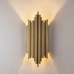 Aplique de pared Reis 13341, dorado, metal, altura 50 cm