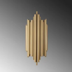 Aplique de pared Reis 13341, dorado, metal, altura 50 cm