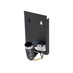 Aplique de pared Reis, negro, metal, altura 50 cm
