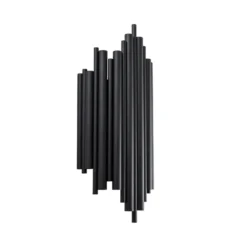 Aplique de pared Reis, negro, metal, altura 50 cm