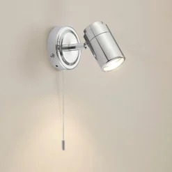 Aplique de pared Remilan de Lindby, cromo